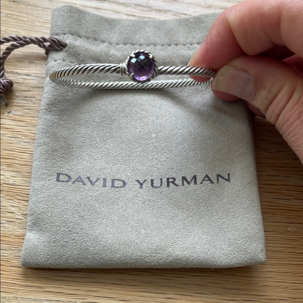 David Yurman Silver Bracelet with Amethyst -NWOT